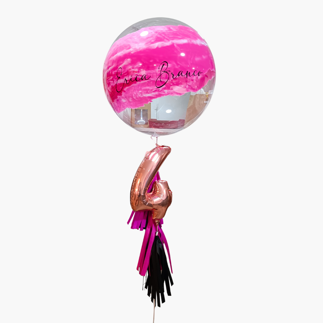 Globo burbuja con números